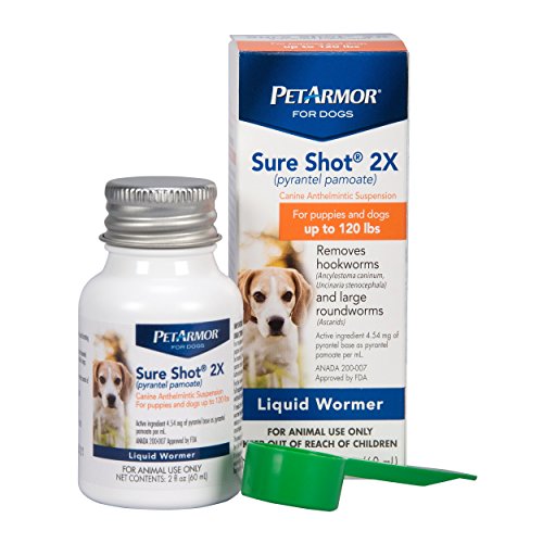 PETARMOR Sure Shot 2X (pyrantel pamoate) Liquid Dewormer for Dogs, 2