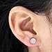 2PCS Silver Glitter Fake Gauge Earring Studs 10mm 16G Men Women Cheater Faux Ear Plugs Illusion Tunnel Stainless Steel Piercing Screw