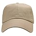 Falari Classic Baseball Cap Dad Hat 100% Cotton Soft Adjustable Size Khaki