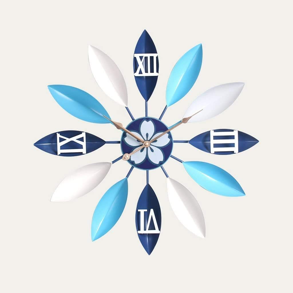 Large Wall Clock Wall Clocks for Office Wall Clock Nordic Creative Wall Clock, Modern Minimalist Fashion Art Living Room Home Retro Bedroom Wall Clock, Watch (Color, F),D