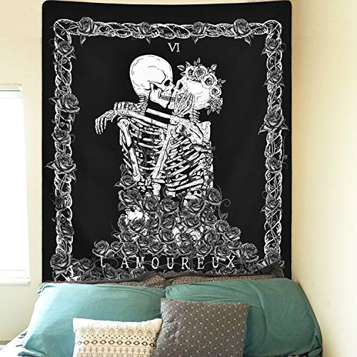 3 Sevenstars+Tapestry+Kissing+Lovers+Skeleton