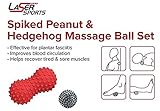 Laser Sports Spiked Peanut Roller & Hedgehog Foot Massager Ball Set - Ideal for Plantar Fasciitis, Concentrated Pressure, and Targeted Pain Relief