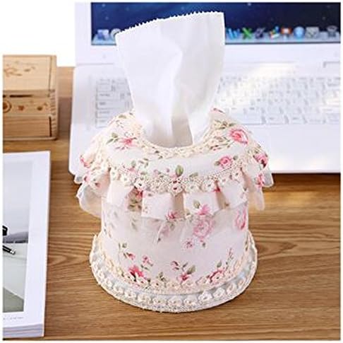 Luchuan The New Cloth Art Towel Box Home Car Use Multi-Function Paper Box Fancy Tissue Box (column5.51by5.12by4.72, cream-coloured)