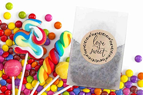 Love Is Sweet Wedding Stickers, Wedding Favors for Candy, Cookies, Honey, Wedding Sitcker - Thumbnail 2