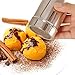 Besokuse Stainless Steel Powder Shakers Coffee Cocoa Cinnamon Shaker Fine Mesh Duster,with 16 pcs Cappuccino Coffee Latte Art Stencils Model Mould
