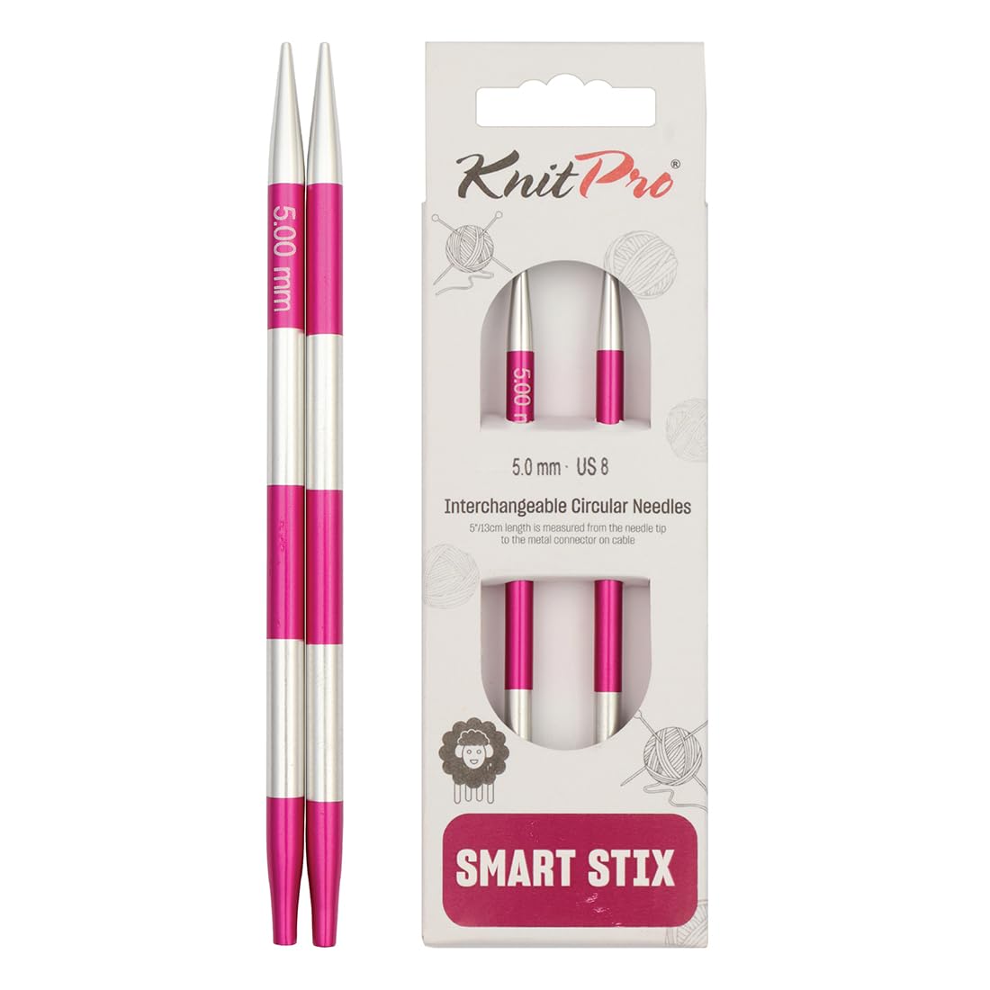 KnitPro Smartstix Interchangeable Circular Needles 4" (10cm) | 5.00mm