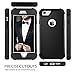 iPhone 6 Case, iPhone 6S Case, DUEDUE Heavy Duty Rugged Shockproof Drop Protection Slim 3 in 1 Hybrid Hard PC Covers Soft Silicone Bumper Protective Case for Apple iPhone 6S/ iPhone 6 for Men, Black