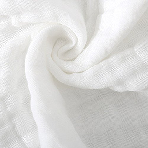 Baby Bath Towels and Washcloths Set Also For Baby Swaddle Blanket and Baby Face Cloth, (5 PC Value Pack ) Super Soft 100% Organic Muslin Cotton - Ideal for Baby Care Gift Sets By MUKIN - Thumbnail 3