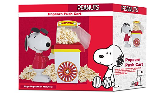 Smart Planet PNP‐1 Peanuts Snoopy Popcorn Cart Air Popper, Red - Thumbnail 3