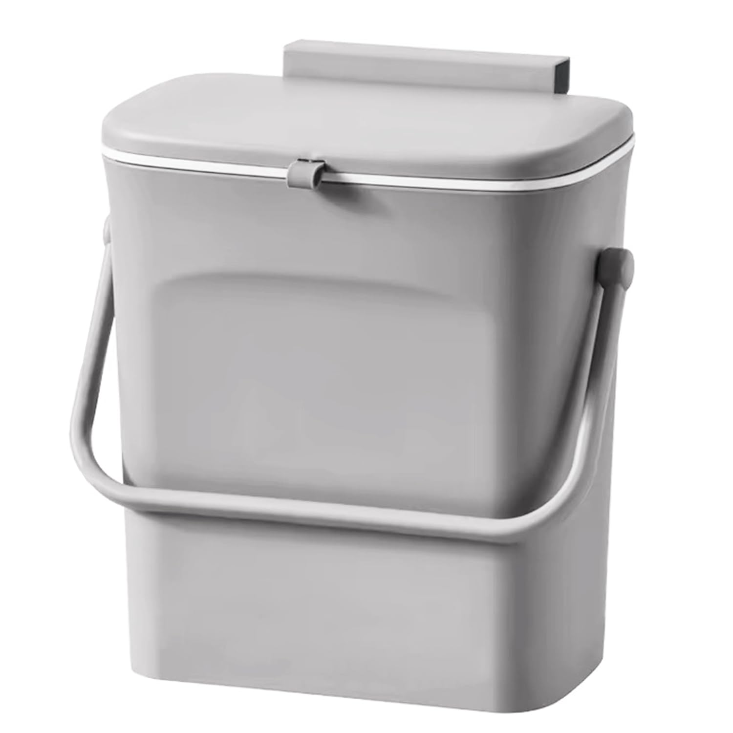 Photo 1 of **NO BOX***LALASTAR Kitchen Compost Bin for Countertop or Under Sink, Hanging Small Trash Can with Lid for RV/Office/Bedroom/Dorm, Mountable Indoor Compost Bucket, 9L/2.4 Gal, Grey