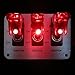 JIANFA Toggle Switch,Dc 12v Metal wire drawing face plate Car Toggle Switch with LED Indicator For For Racing Sport Competitive Car (RED)