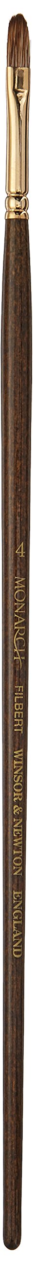Winsor & Newton 5504004 Monarch Filbert Brush No. 4 5.8 mm Professional Synthetic Hair Brush for Oil or Acrylic