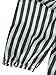 Blooming Jelly Women's Puff Sleeve Off The Shoulder Striped Shirt Tops Large