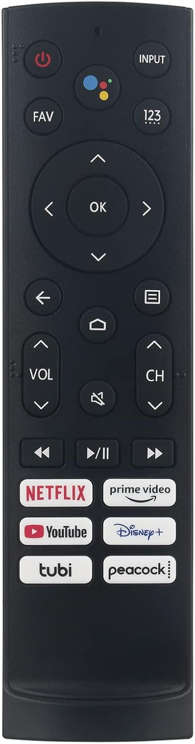 VINABTY ERF3A90 Replace Voice Remote Control Fit for Hisense Android Smart TV 75U9DG 65U7G 65A53FUA 43A53FUA 75A53FUA 50A66FUA 50A53FUA 55U78G 65U78G 75U78G 55U88G 65U88G