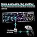 Rechargeable Keyboard and Mouse,Suspended Keycap Mechanical Feel Backlit Gaming Keyboard Mouse-Fast Charging,Wireless 2.4G Drive Free,Adjustable Breathing Lamp,Anti-ghosting,12 Multimedia Keys (Black)thumb 3
