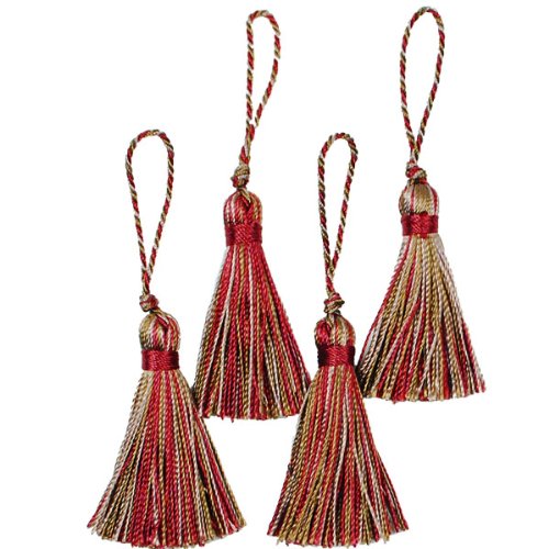 Expo Mini Fiber Tassel, Cranberry/Sage, 4-Pack