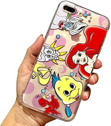 for iPhone 7/8 Case,Princess Little Mermaid Ariel Alice in Wonderland Soft Back Protector Case Cover for iPhone 7/8 (01)