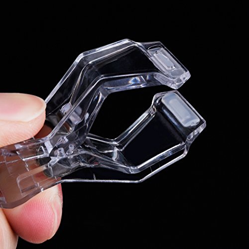 Outus Plastic Rotatable Sign Clips Merchandise Sign Clip Display Clip Holder Stand, Clear (25 Pack, 8 cm Wide)