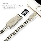 Memory Card Reader, Apple lightning cable, Valkit 2in1 lightning USB cord cable adapter for iPhone 5 / 6 iPad mini air pro with external storage micro SD card reader (not included SD card)