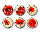 Poppy Magnets - Fridge Magnets - Flower Magnets