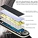 Ceramic Tourmaline Flat Iron Nano-Silver Hair Straightener Touch Screen 300°F to 450°F 1 inch 3D Floating Plate for All Hair Type. Dual Voltage Curling Iron, Heat-resistant Pouch
