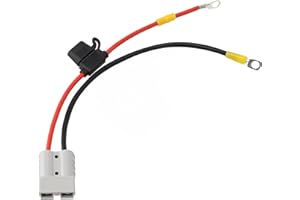 Kit de câble d'extension de connecteur Anderson de 50 A avec cosse à anneau M8, câble d'alimentation étanche 10 AWG 30 cm pou