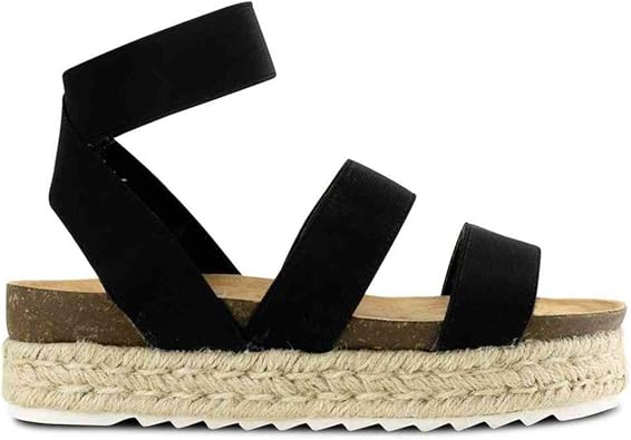 platform sandals black straps