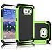 Tekcoo for Galaxy S6 Case, [Tmajor Series] [Green/Black] Shock Absorbing Hybrid Rubber Plastic Impact Defender Rugged Slim Hard Case Cover Shell for Samsung Galaxy S6 S VI G9200 GS6 All Carriers