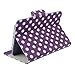 Aokdis Universal Polka Dot Leather Stand Case Cover For Android Tablet PC 7 inch (purple)
