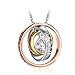 J.Rosée Necklaces, Engraved Dream Pendant Necklace with 925 Sterling Silver and 3A Cubic Zirconia, 18