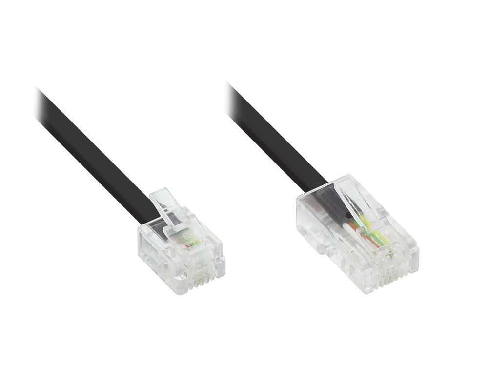 Good Connections Accessories Brand Model DSL Modem Kabel RJ11 / RJ45, Schwarz, 3 m