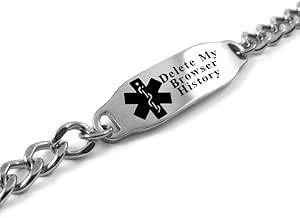 My Identity Doctor - Please Delete My Browser History Medical Alert Bracelet, LOL Gift, Geeky Gadget