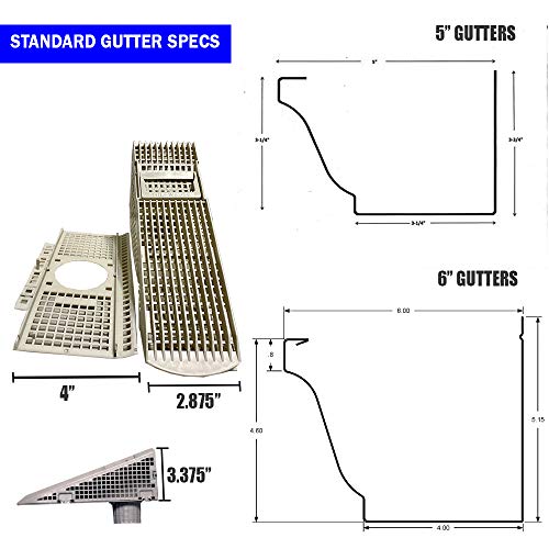 The Wedge Downspout Gutter Guard Plus for 6 inch gutters or 5 inch