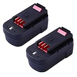 GERIT BATT 3.6Ah Replace Black Decker 18V Battery HPB18 HPB18-OPE 244760-00 FS18FL FSB18 Firestorm Power Tool 2-Pack