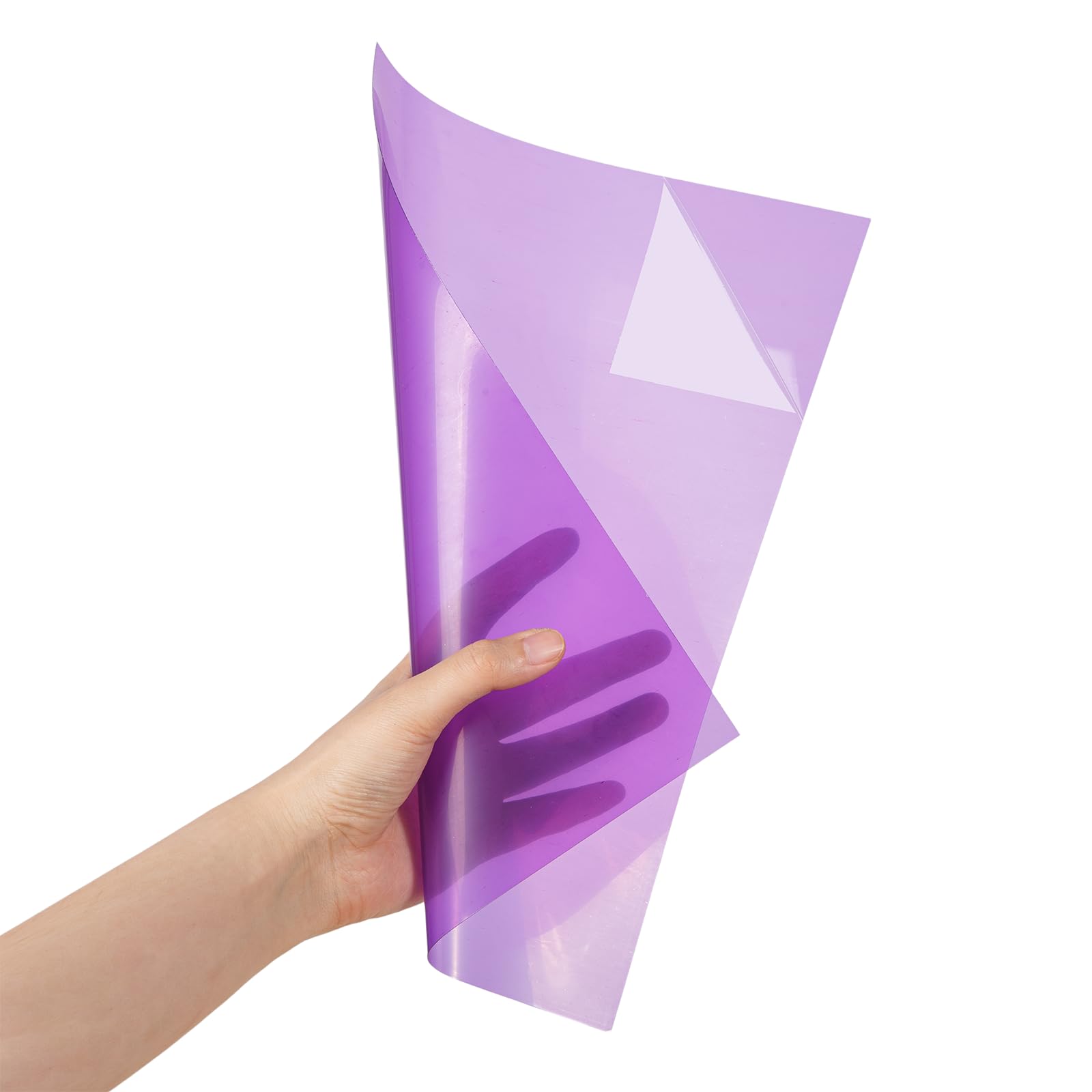 Photo 1 of 10-Pack A4 Colored PVC Flexible Plastic Sheets, 0.3mm Purple Transparent Film for Office Reports, Presentation Covers, Document Protection & DIY Crafts