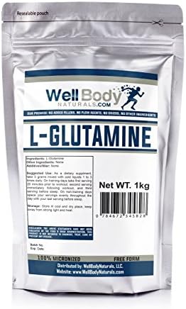 WellBodyNaturals Pure L-Glutamine Powder (1000 grams)