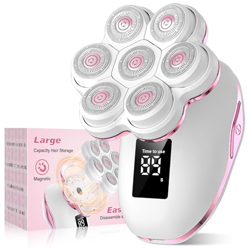 Electric Razors for Women, 120 Min Runtime, IPX8 Shaver for Sensitive Skin | 7D Floating Stainless Steel Blade, Wet & Dry Use, Works on Face, Legs, Arms, Bikini Area, Home & Travel Use