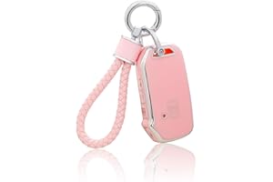 YO&YOYE for Kia Key Fob Cover with Keychain, Pink Soft TPU Key Case Fit for Kia Cerato Ceed Forte NIRO Sorento Seltos Sportage Soul Telluride Remote Smart Key Protector