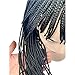 Badana Micro Braide Wigs With Baby Hair Hight Temperature Synthetic Wigs For Black Women Natural Black 12”