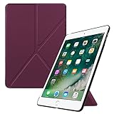 Fintie iPad 9.7 2018 2017 / iPad Air 2 / iPad Air Origami Case - Lightweight Slim Multi-Angle Standing Protective Cover with Auto Wake/Sleep Feature for iPad 6th / 5th Gen, iPad Air 1 2, Purple