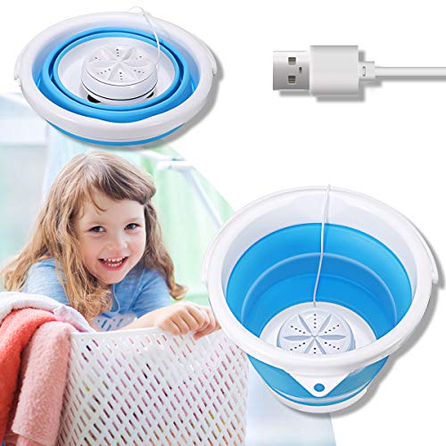Portable Mini Washing Machine,Folding Turbo Washer Lightweight Travel