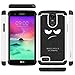 LEEGU Case Compatibe with LG Stylo 3 Case,LG Stylo 3 Plus, Shock Absorption Dual Layer Heavy Duty Protective Silicone Plastic Cover Case - Don't Touch My Phone