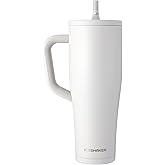 Ice Shaker 40 oz Tumbler with Handle and Straw | 40oz Sandy Beach | Cold for 30+ Hours | 2-in-1 Tumbler Shaker Bottle | Odor-Free 40 ounce Bottle for Water, Protein Shakes, Smoothies, Cocktails