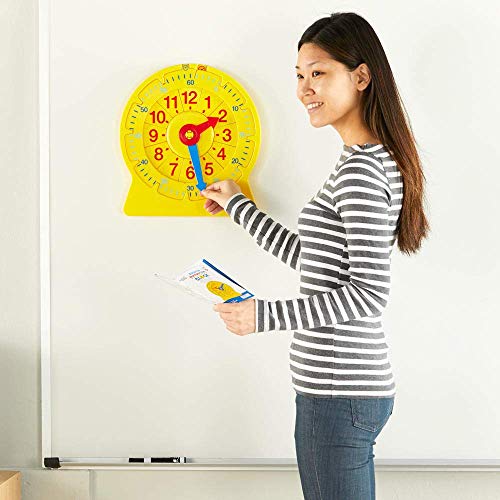 hand2mind NumberLine Clock for Demonstration, Math Manipulatives for Telling Time, Analog Clock