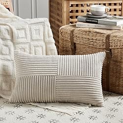 Fancy Homi 2 Packs Neutral Taupe Lumbar Decorative