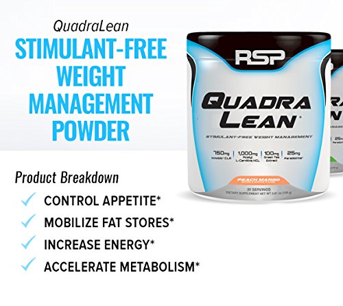 RSP QuadraLean Stimulant Free Fat Burner Powder, Weight Loss Supplement, Appetite Suppressant & Meta - //medicalbooks.filipinodoctors.org