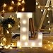 LED Marquee Letter Lights Sign L 26 Alphabet Light Up Marquee Letters Sign for Perfect for Events or Home Décor Night Light Wedding Birthday Party Battery Powered Lamp Bar Decoration (L)