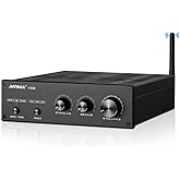 AIYIMA A300 NE5532*4+QCC3034+TPA3255 Bluetooth5.0 300w*2 Power Amplifier Support aptx-hd 2.0/2.1 Channel Amp with Active Subwoofer Output for Passive Speaker Home Audio