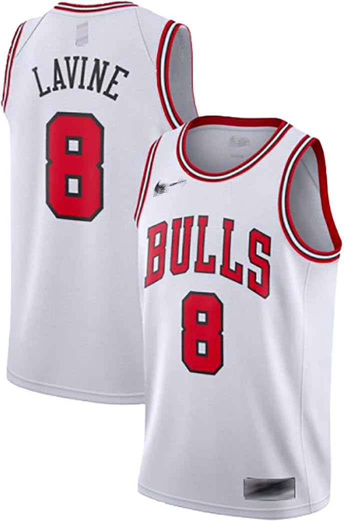 Chicago Bulls No. 8 Zachlavin Basketball Uniform Suit Shorts Vest BF