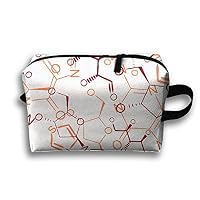 SHOUNABAG Chemical Formula Chemical Symbol Travel Cosmetic Bags Small Makeup Clutch Pouch Cosmetic And Toiletries Organizer Bag